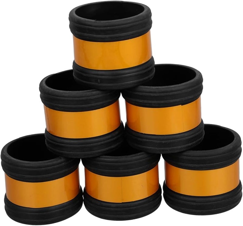 Cabilock 6 Pcs Durable Rubber Scaffolding Pipe Caps 48mm Black Protective Covers - Image 2