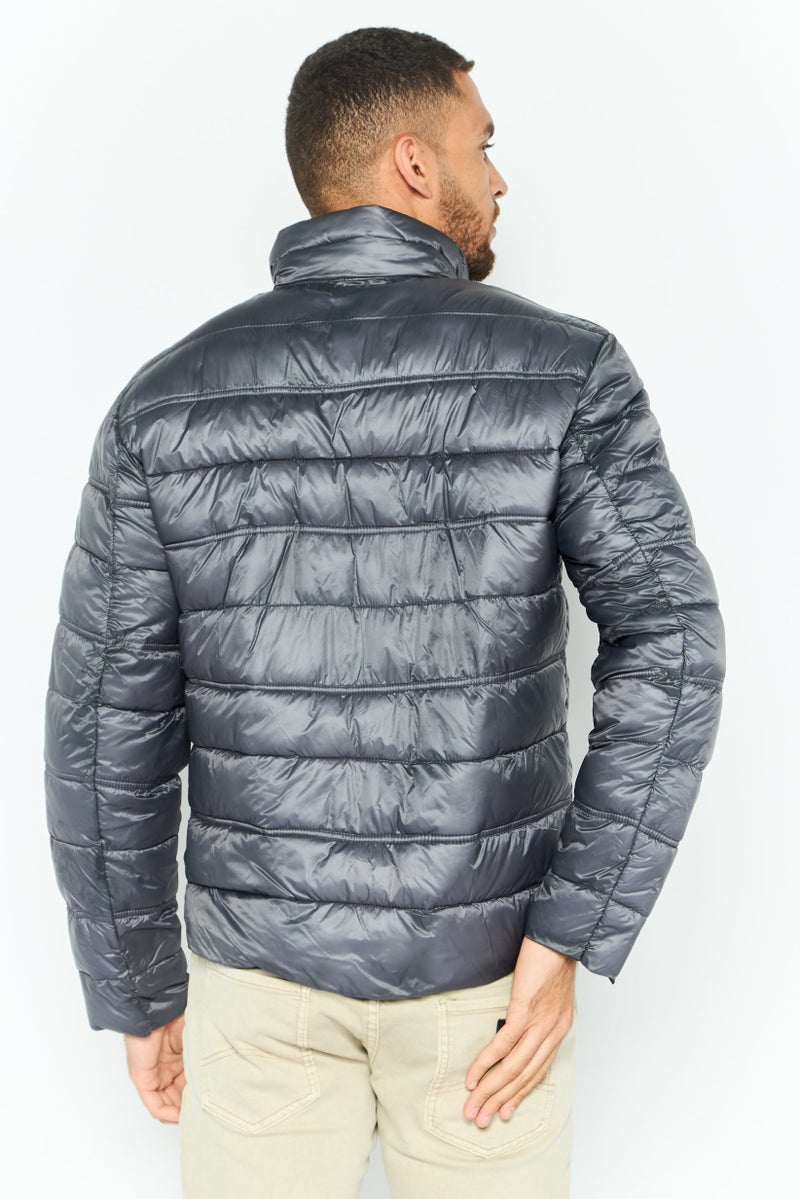 Michael Kors Men Quilted Puffer Jacket, Grey - Image 4