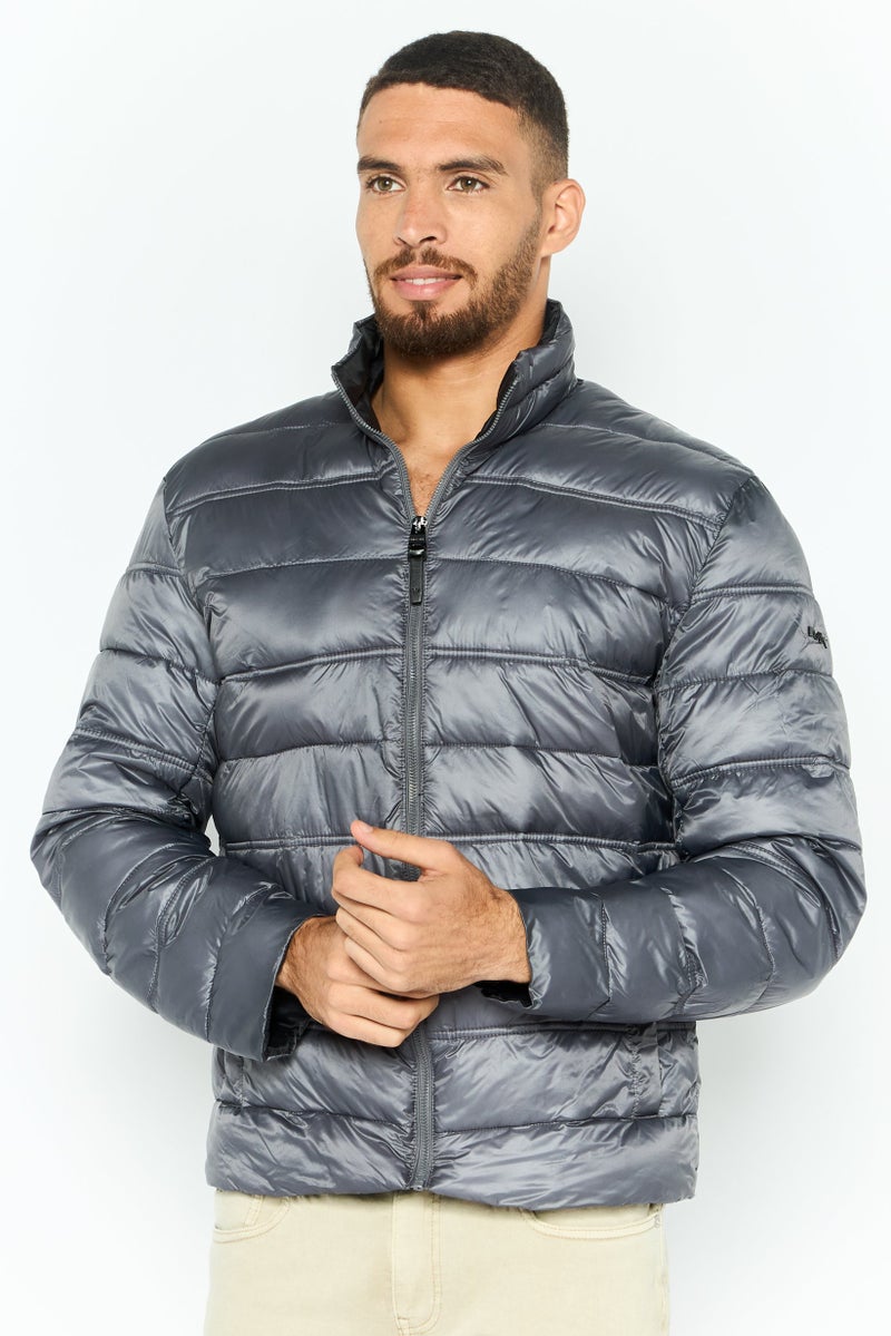 Michael Kors Men Quilted Puffer Jacket, Grey - Image 1
