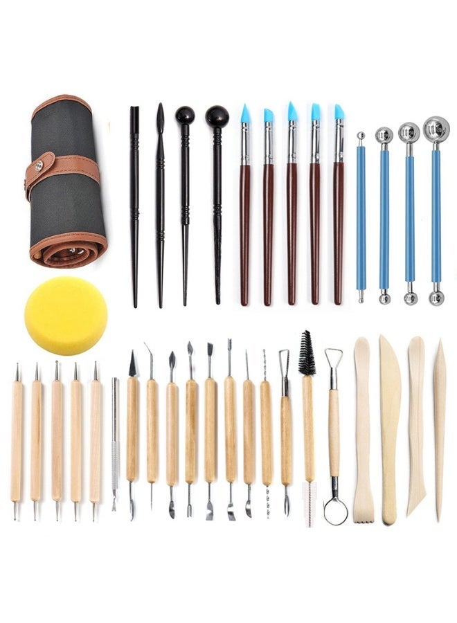 general 36-Piece Polymer Clay Tools Set Complete Pottery Sculpting Modeling Tools for DIY Clay Art Ceramic and Handmade Crafts - Image 3