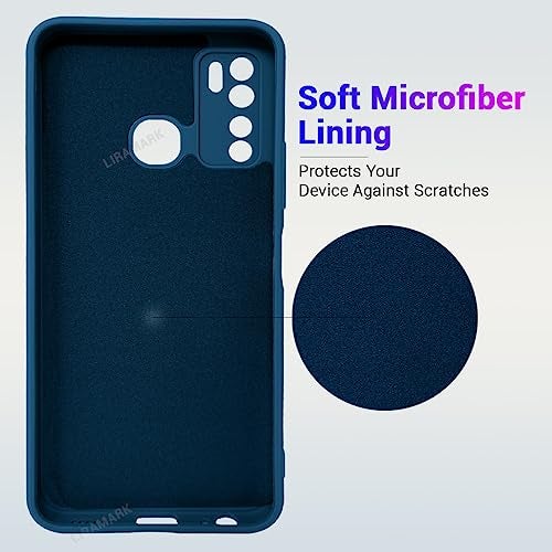 LIRAMARK Silicone Soft Back Cover Case for Infinix Hot 9 / Hot 9 Pro (Blue) - Image 3