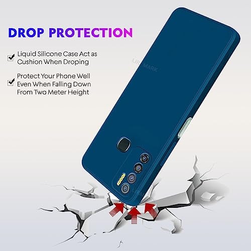 LIRAMARK Silicone Soft Back Cover Case for Infinix Hot 9 / Hot 9 Pro (Blue) - Image 5