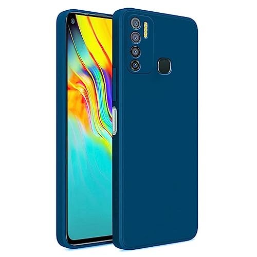 LIRAMARK Silicone Soft Back Cover Case for Infinix Hot 9 / Hot 9 Pro (Blue) - Image 1