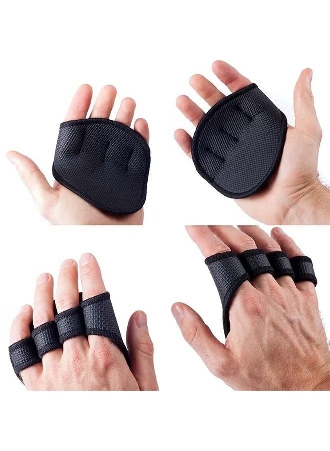 Generic Neoprene Grip Pads Lifting Grips, Gym Workout Gloves with 4 Fingers，Weightlifting Calisthenics Powerlifting Gym Gloves  - Image 4