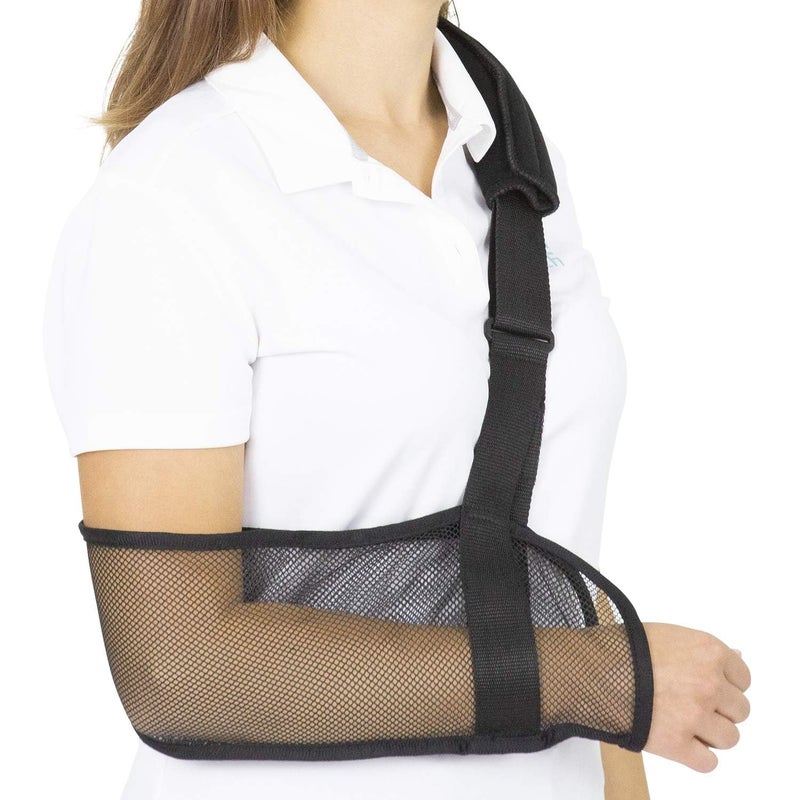 Vive Arm Sling for Shoulder Injury  Surgery Recovery  Waterproof Mesh Shower Sling Immobilizer for Rotator Cuff Support  Right Left Arm for Men  Women  Stabilize Elbow Wrist Thumb Dislocation - Image 1