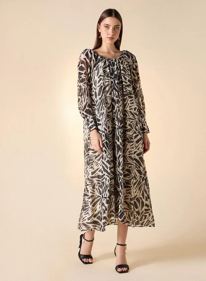 ايكونيك فستان بطبعة حيوانات