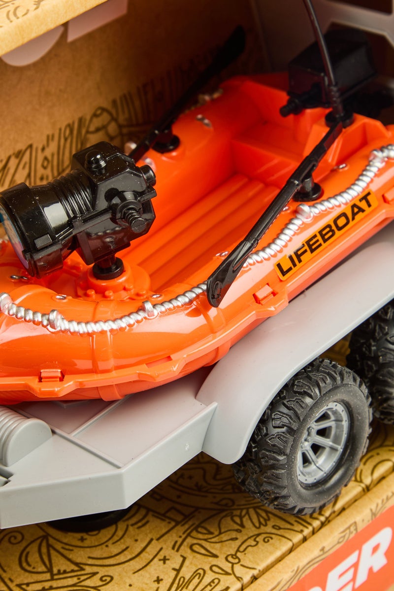 WENYI 4WD Off-Roader Squad Bike With Speed Boat Carrier, Orange - Image 5