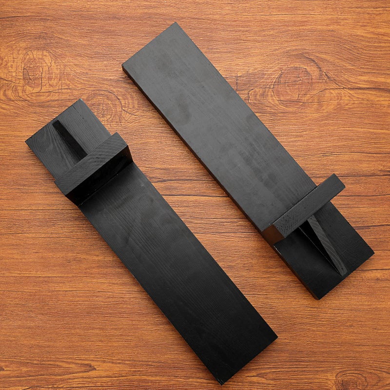 OwnMy Set of 2 Wooden Wall Candle Sconces Rustic Wall Mount Wooden Pillar Candle Sconces, Black Farmhouse Wall Candle Sconce Vintage Hanging Candle Holders Decor for Living Room - Image 5