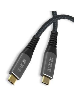 USB4 Cable Compatible with Thunderbolt 4, 8K 5K USB-C 8K@60Hz 5K/4K 60Hz Video 40Gbps Data Transmissions Rate 20V 5A 100W Power Delivery 3in1 External SSD eGPU (1Meter)