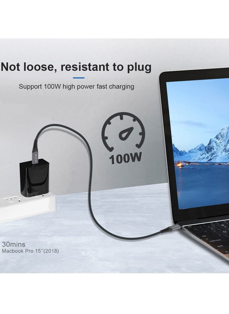 Y&D - USB4 Cable Compatible with Thunderbolt 4, 8K 5K USB-C 8K@60Hz 5K/4K 60Hz Video 40Gbps Data Transmissions Rate 20V 5A 100W Power Delivery 3in1 External SSD eGPU (1Meter) - Image 1