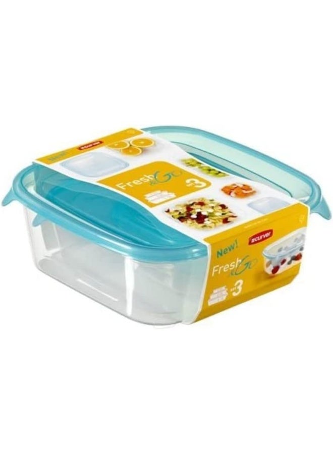 Curver Food Storage Fresh And Go Set Of 4 Pieces With Cover Sizes 0.25L 0.8L 1.7L 2.9L - Image 2