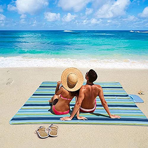 Lchkrep Picnic Blanket Beach Blankets 80"x60" Large Sandproof Waterproof Camping Portable Travel Blanket Play Mat for Outdoor Indoor Family Beach Park Grass,Hiking, Music Festival - Image 5