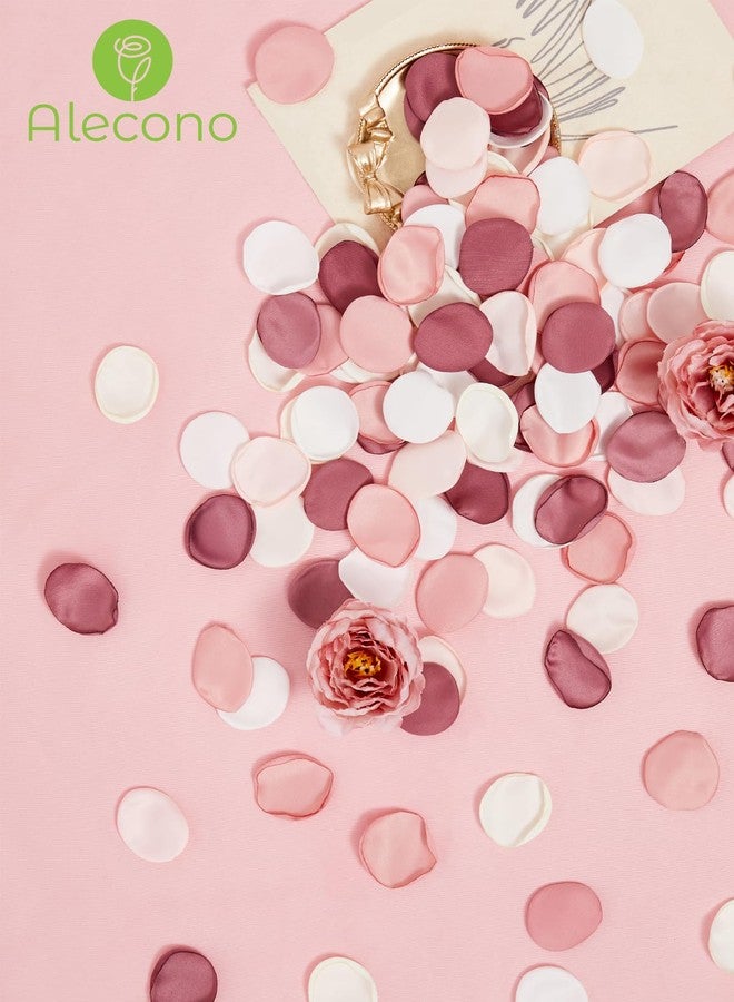 Alecono 𝟰𝟬𝟬𝙋𝙘𝙨 Silk Rose Petals, Fake Pink Rose Petals for Wedding Proposal Flower Girl Basket, Flower Petals to Throw at Wedding for Birthday Party Decoration - Image 3