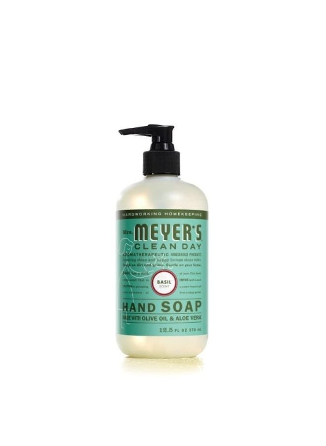 Mrs. Meyer's Clean Day Mrs. Meyer's Hand Soap, Made with Essential Oils, Biodegradable Formula, Basil, 12.5 fl. oz - Pack of 6  - Image 2