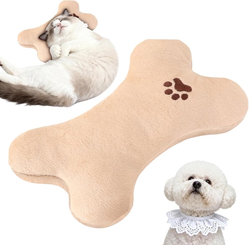 Dog Pillow | Chew-Resistant Pet Supplies | Bone Shaped Cat Calming Pillow | for Small Medium Large Puppy Kitten Aggressive Chewers Cuddling Sleeping - Image 1