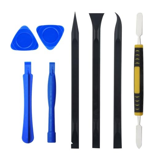 Louishy 8 Pieces Metal Plastic Spudger Set Pry Opening Tool Triangle Picks Opener Compatible with iPhone iPad MacBook Laptop Repair Kit - Image 5