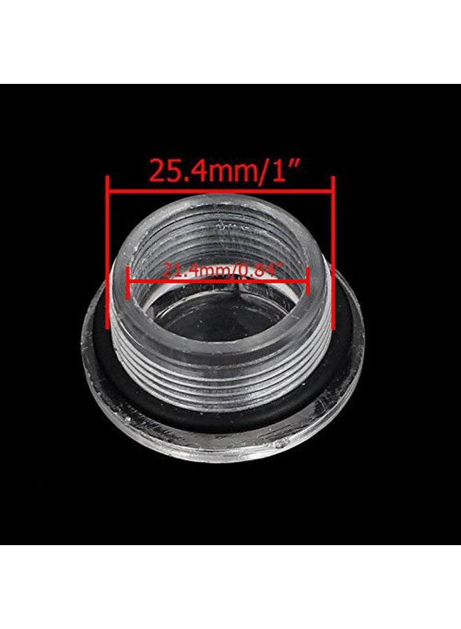 LDEXIN 4pcs Air Compressor Oil Level Glass Fittings Clear Plastic Liquid Sight Glass Window,25.4mm/1" Male Threaded Dia - Image 2