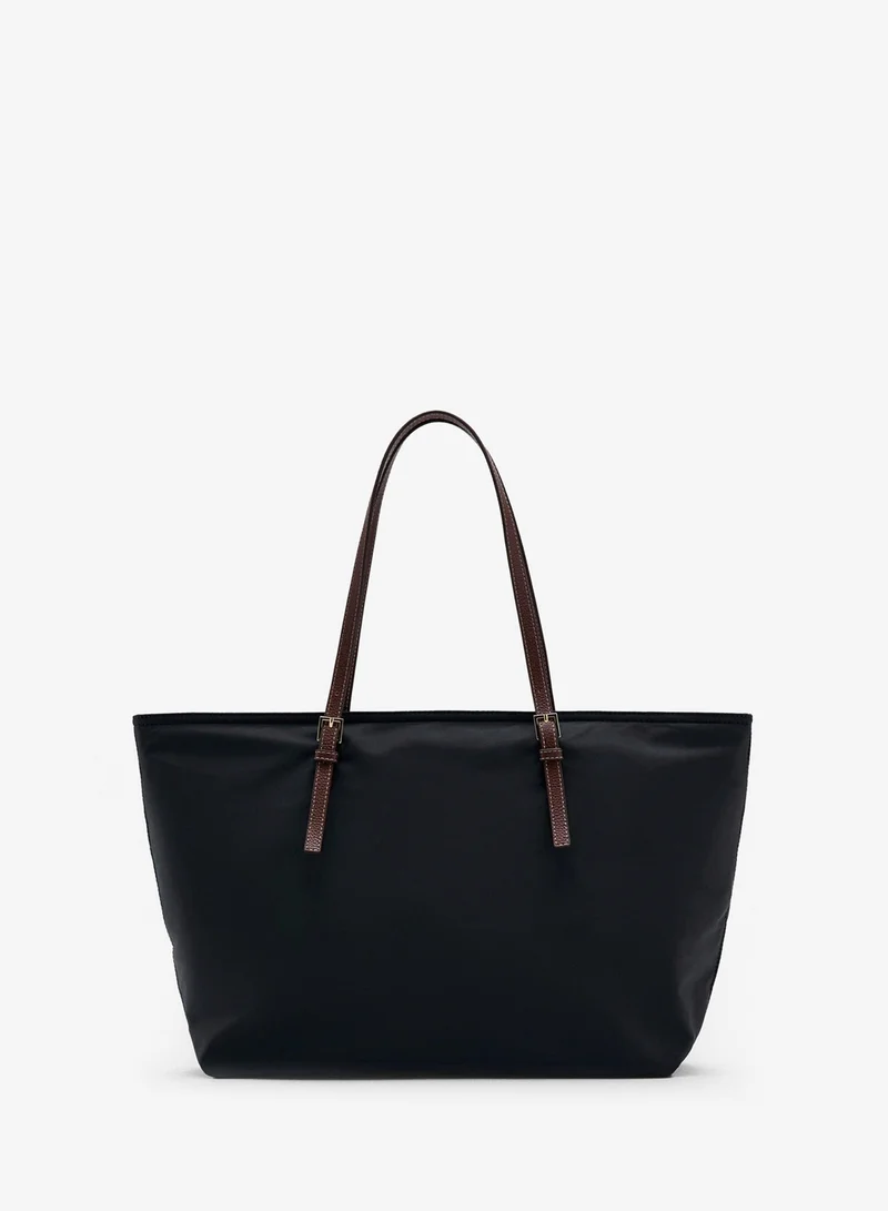 Mango Shopper Bag With Buckle Details