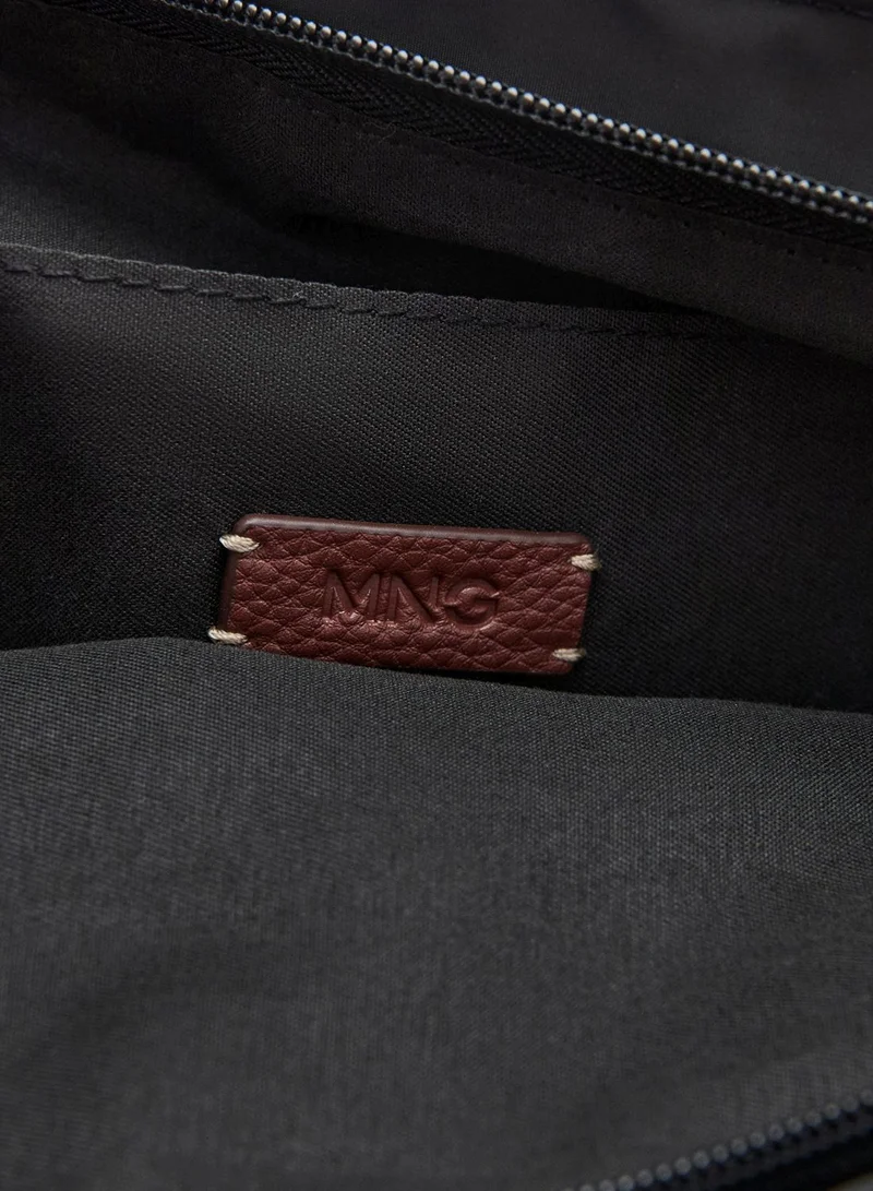 Mango 99-NEGRO Shopper Bag With Buckle Details for Women | Best Price UAE