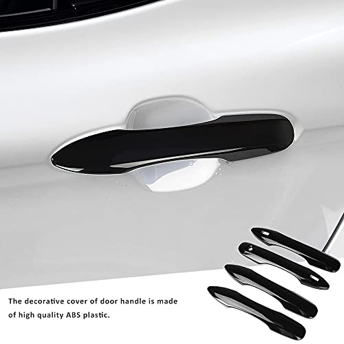 DLOVEG Car Door Handle Cover Protector Compatible for 2018-2023 2024 2025 Toyota Camry Accessories 2026 Compatible for Toyota Corolla 2026 2024 2023-2020 with 2 Smart Key Holes Glossy Black - Image 3