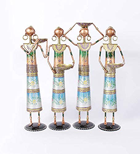 SUNTOWN Arts Blue Doll Set of 4 Table Decor (5.5*3*13 in) (T060) - Image 4