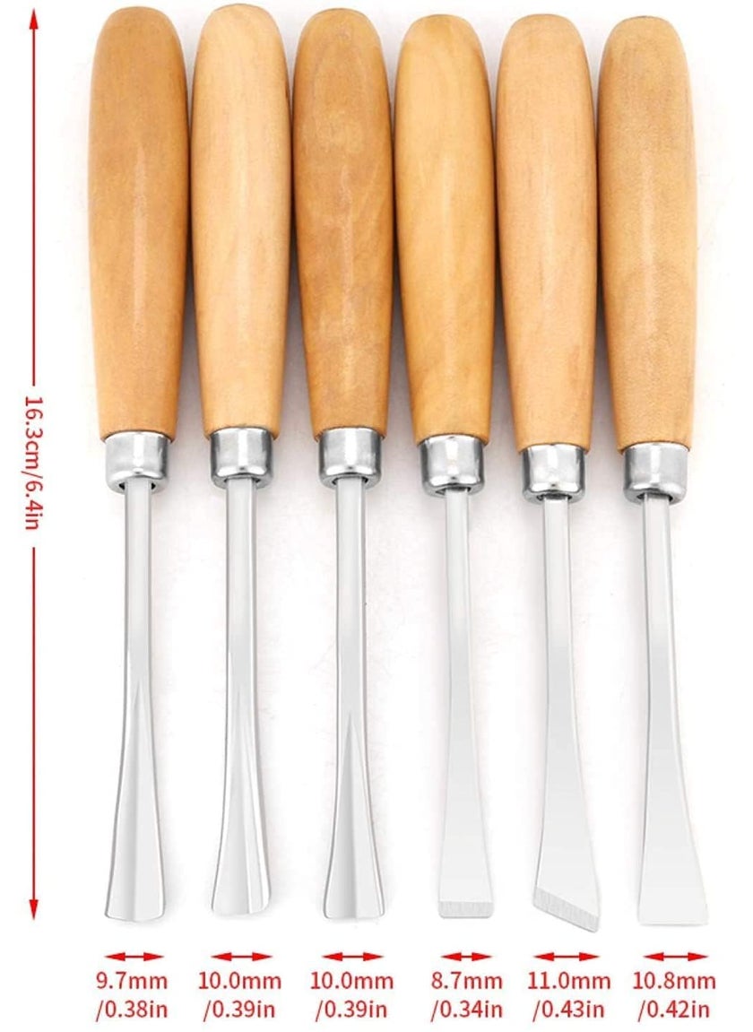 Generic QALAM KAARI 6 Pcs Wood Carving Chisel Set For Home And Professional Use  - Image 2
