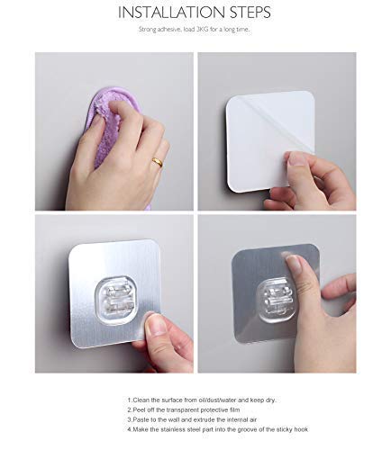 EAYIRA Wall Mount Self-Adhesive Stainless Steel Waterproof Kitchen Bathroom Double-Layer Soap Dish Holder, Silver - Image 4