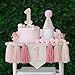 HODIHIWI Pink Baby Girl 1st Highchair Banner Wood Bead Tassel Garland Conical Cap Bling Cake Topper Birthday Party Decorations - Image 3