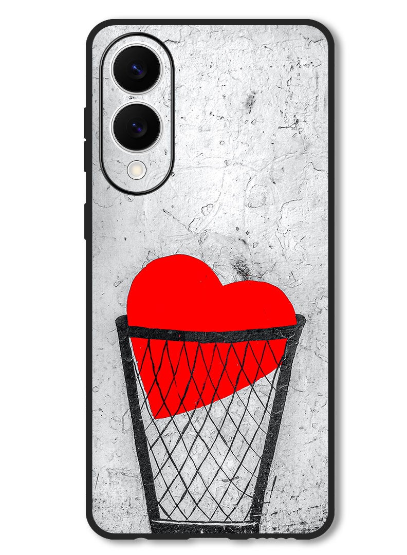 Theodor Case Compatible with Samsung Galaxy S25 Edge 6.7 Inch Protection Shockproof Bumper Cover heart_love_sad - Image 1