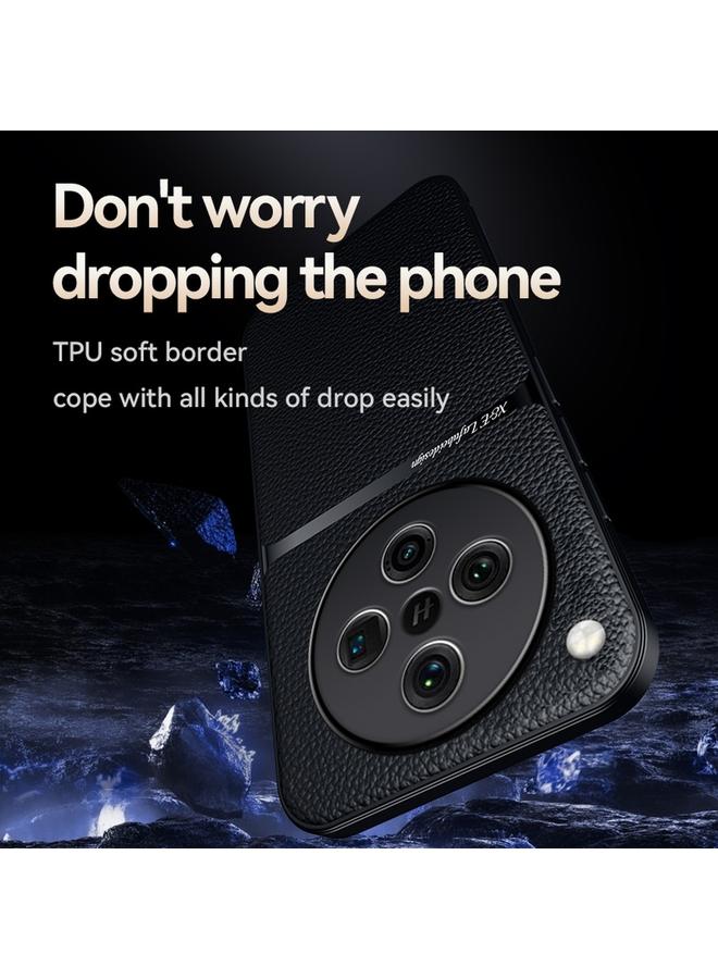 اس-توب جراب هاتف OPPO Find X8 Pro مصنوع من جلد الليتشي المغناطيسي بتغطية كاملة ومضاد للصدمات - Image 4