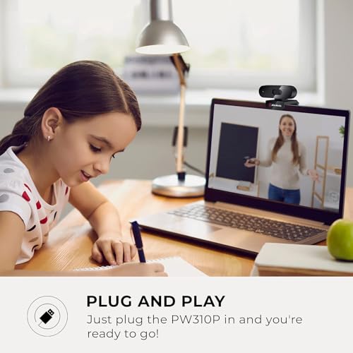 AVerMedia PW310P Webcam, Webcam Cover, 1080p/30fps Videochat and Recording, Plug and Play, Microphones, Stream, Autofocus, Works with Skype, Zoom, Team - Black - Image 5