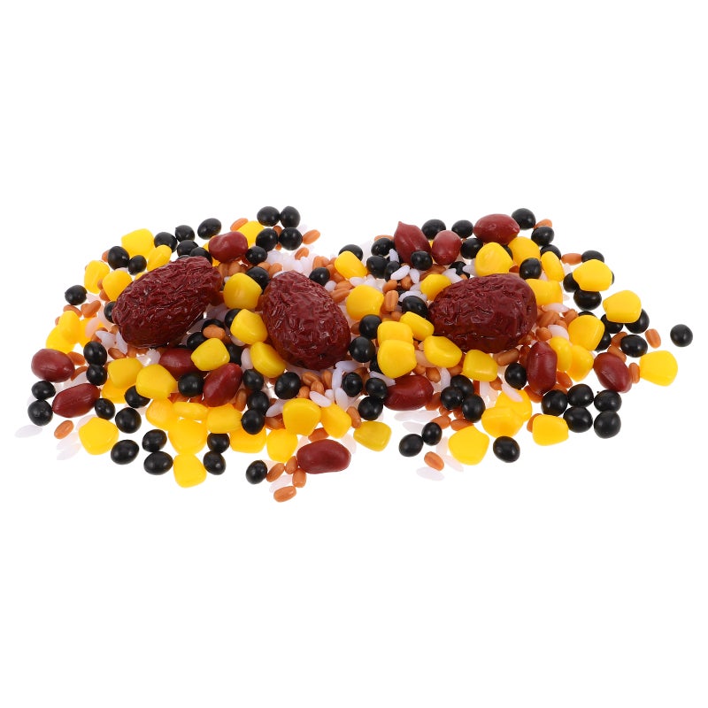 Realistic Fake Food Props: Artificial Grains Model Faux Peanut Rice Corn And Soybeans For Table Decor Kitchen Display Education Use 100 G - Image 1