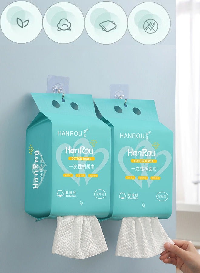 120PCS Hanging Disposable Towel Soft Cotton Makeup Remover Tissue Face Clean Towel Cotton Tissue - Image 1