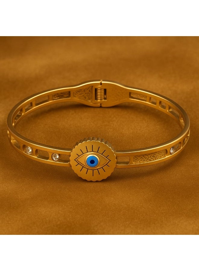 FLUFFY Women Gold Evil Eye Bracelet - Image 2