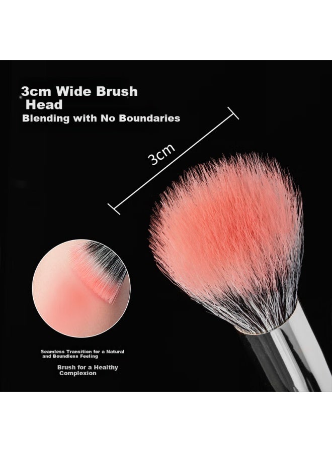 Aolanla Pearl Blue Wool Blush Brush, Animal Hair Gradient Contour Brush, 187 Multi-functional Makeup Brush, Single Brush Pack - Image 3