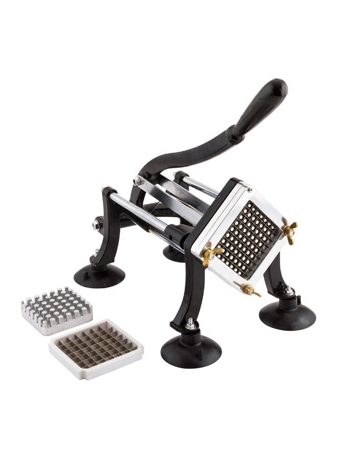 Restaurantware Met Lux 20.5 Inch x 10.2 Inch French Fry Cutter, 1 Commercial Fry Cutter - Slip-Resistant Feet, Ergonomic Handle, Black Cast Iron French Fry Press, For Potatoes And Vegetables,  - Image 1