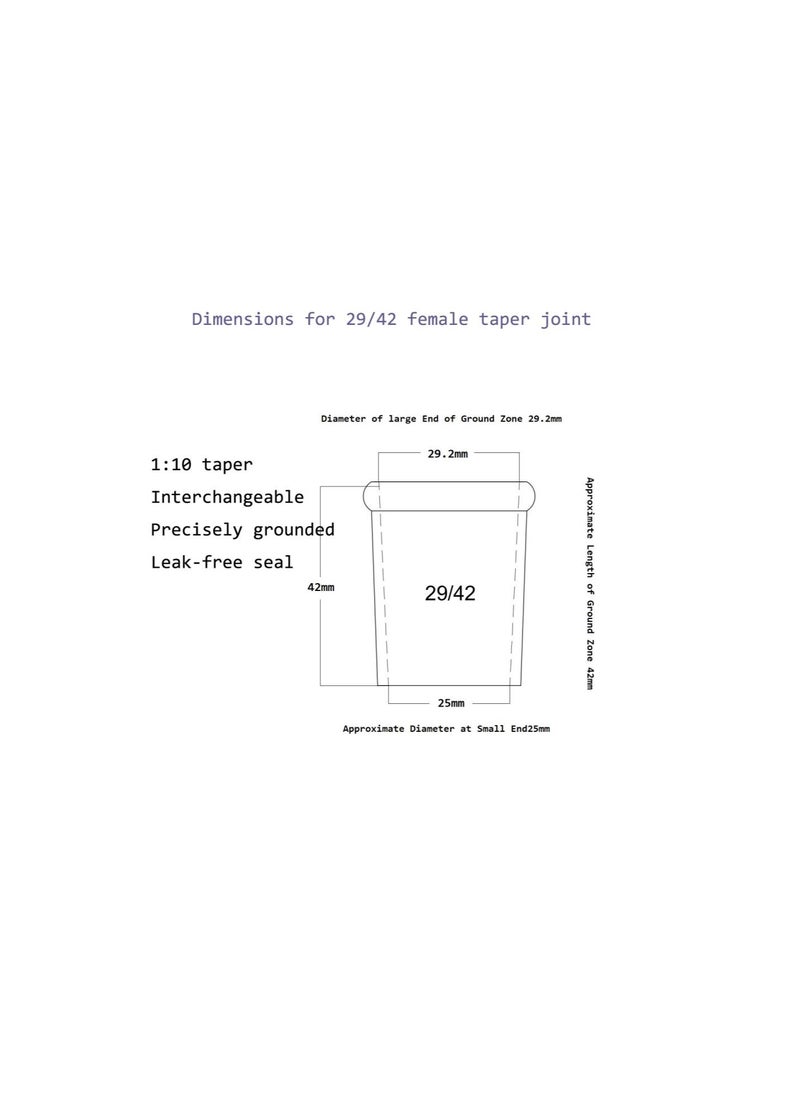 Generic - Glass 500mL 2 Neck Round Bottom Boiling Flask with 29/42 Center Joint & 24/40 Side Joint Angled - Image 1