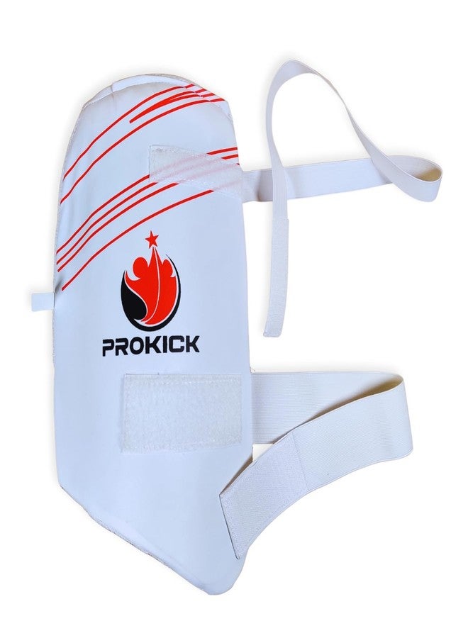Prokick Instinct Cricket Batting Thigh Guard Protector|Lower Body Protection Cricket Thigh Pad|Right Hand Thigh Pad|Suitable for Men's/Adult|White - Image 4
