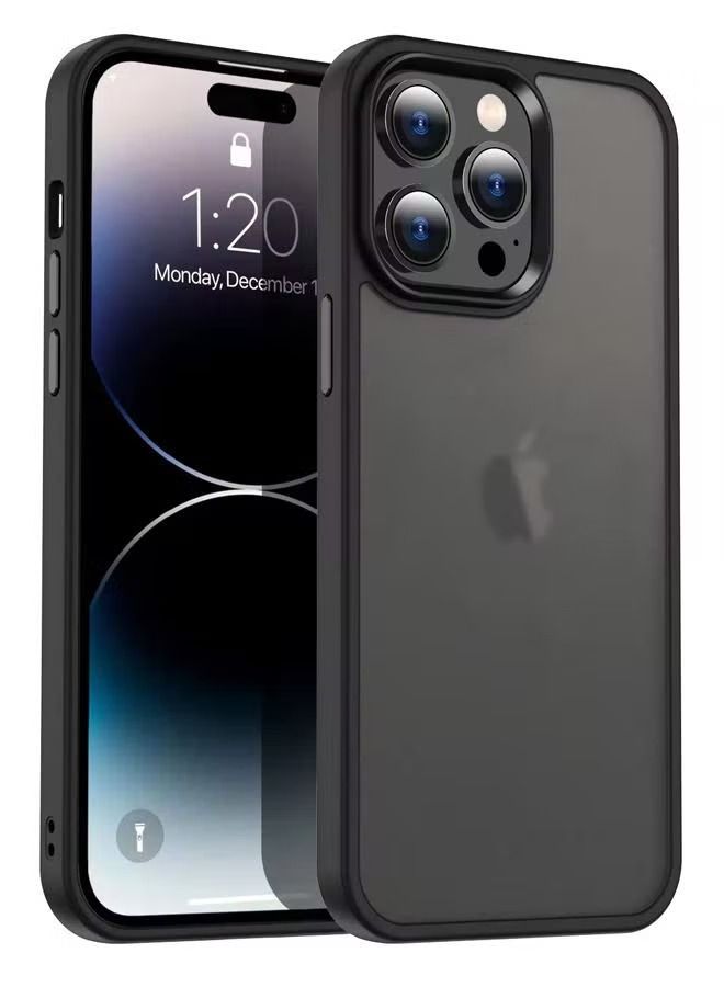 IAF iPhone 14 Pro Max Case 6.7 inch Anti Yellowing Military Hard Anti Explosion Back Ultra Thin Crystal Case Anti Drop Shockproof Protection Anti Scratch for iPhone 14 Pro Max Clear Black Cover - Image 4