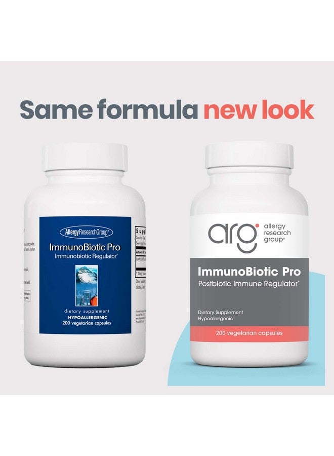 اليرجي ريسيرتش جروب مكمل Allergy Research ImmunoBiotic Pro - مسحوق مستخلص Lactobacillus Rhamnosus 75 مجم، منظم مناعي حيوي، داعم للمناعة، كبسولات نباتية - 200 كبسولة - Image 2