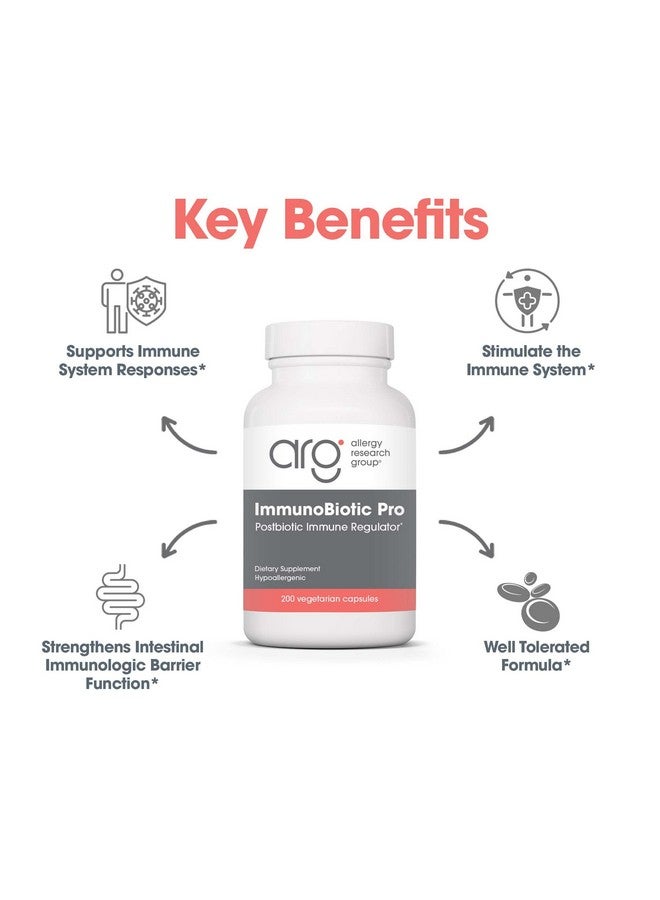 اليرجي ريسيرتش جروب مكمل Allergy Research ImmunoBiotic Pro - مسحوق مستخلص Lactobacillus Rhamnosus 75 مجم، منظم مناعي حيوي، داعم للمناعة، كبسولات نباتية - 200 كبسولة - Image 4
