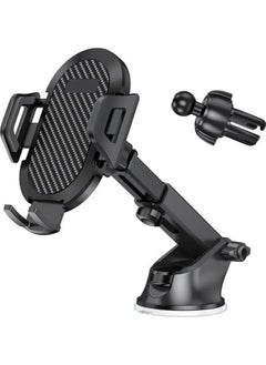 Manvik Long Arm Mobile Phone Holder for Car Dashboard Windshield Air Vent [Heat-Resistant Strong Suction Cup] Compatible with All Smartphones  - Image 1