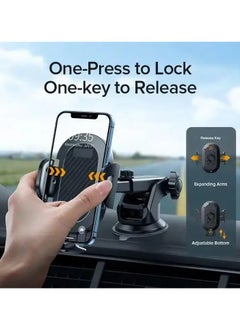 Manvik Long Arm Mobile Phone Holder for Car Dashboard Windshield Air Vent [Heat-Resistant Strong Suction Cup] Compatible with All Smartphones  - Image 4