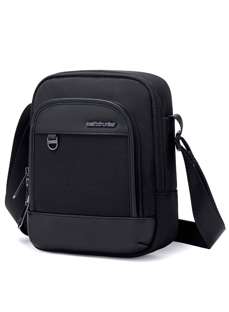 ARCTIC HUNTER Unisex Sling Bag Water Resistant Stylish Anti-Theft Shoulder Side Bag for Men and Women with iPad Shockproof Compartment, K00689, Black - Image 1