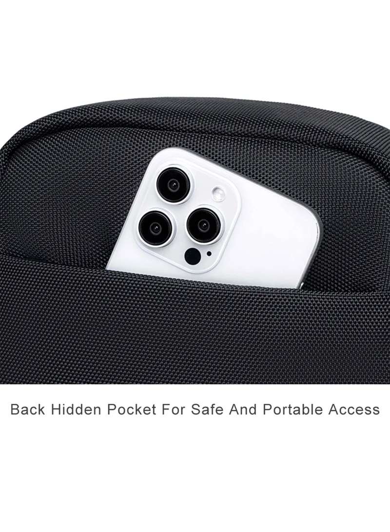 Arctic Hunter  Unisex Sling Bag Water Resistant Stylish Anti-Theft Shoulder Side Bag for Men and Women with iPad Shockproof Compartment, K00689, Black  | Best Price UAE