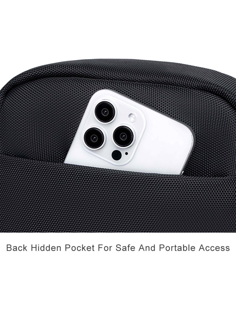 ARCTIC HUNTER Unisex Sling Bag Water Resistant Stylish Anti-Theft Shoulder Side Bag for Men and Women with iPad Shockproof Compartment, K00689, Black - Image 5