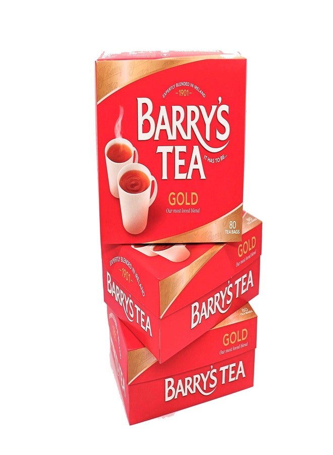 Barry's Tea Gold Blend 80 Teabags (3 Pack), Fresh from Barry's Tea in Ireland - Image 1