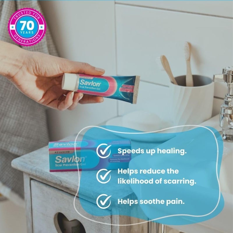Savlon Scar Prevention Gel Helps Soothe Minor Wounds Superficial Burns Speeds Up Healing and Reduces Likelihood of Scarring 50g 1 pack - Image 5