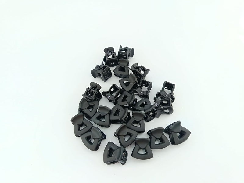 advancedestore Black Small HairClaw Clips for Girls and Women Small Size Butterfly hair clutch and clips for women Pack of 24 - Image 3