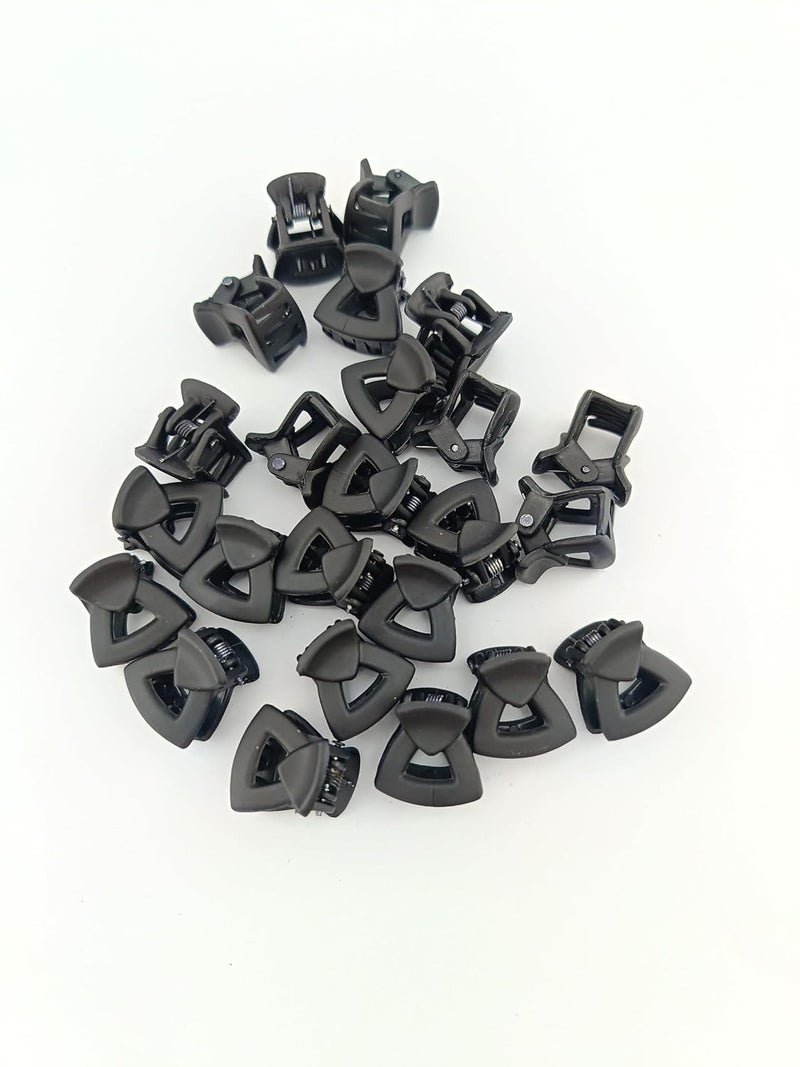 advancedestore Black Small HairClaw Clips for Girls and Women Small Size Butterfly hair clutch and clips for women Pack of 24 - Image 1